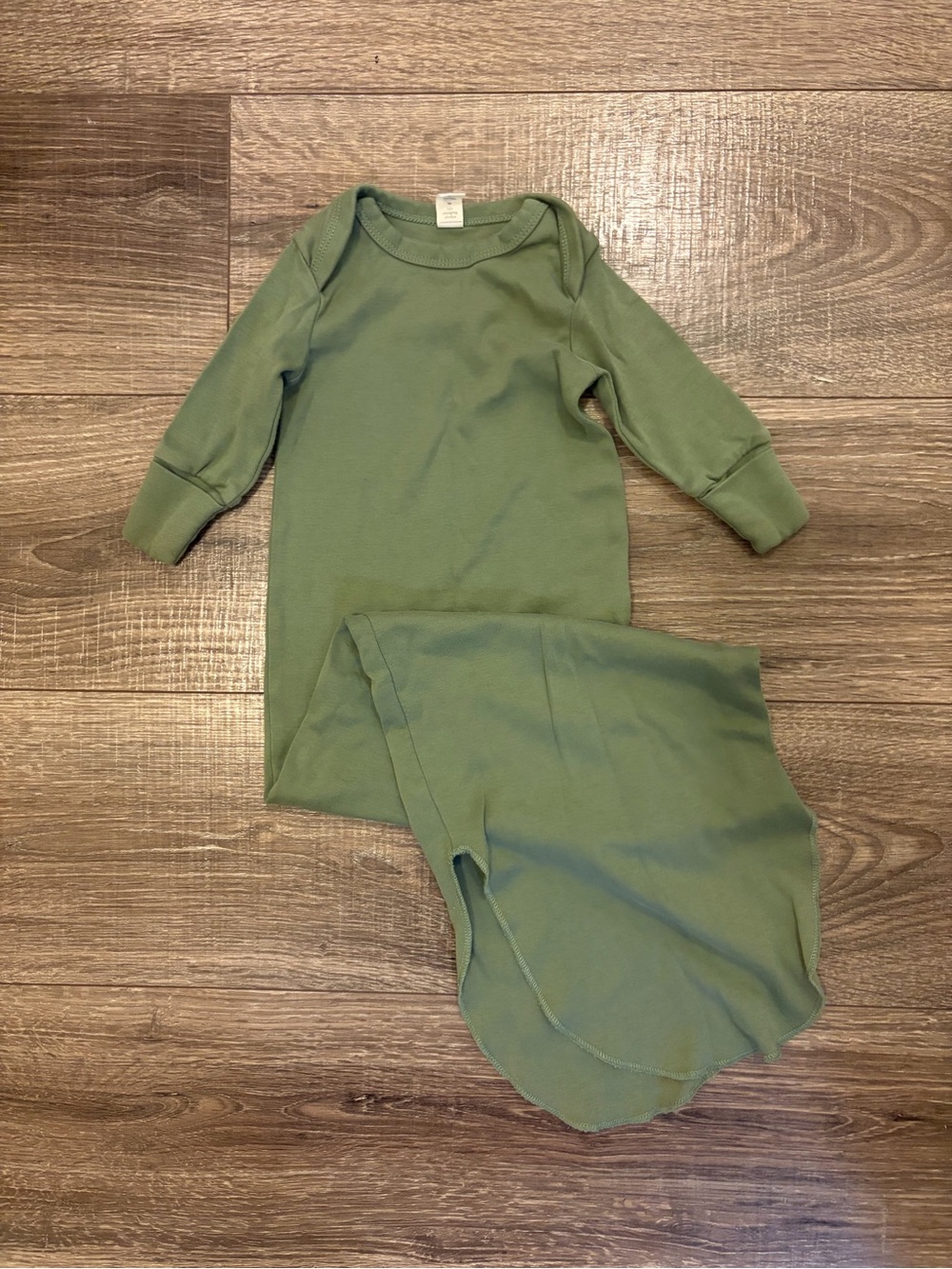 Colored Organics Knot Gown in Olive Green